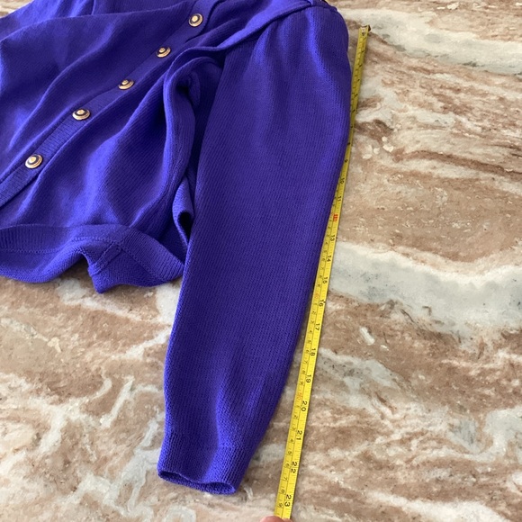 Vintage St. John 3 piece set sz S/6 purple knit - Jacket, Pants, Skirt 1980’s - Picture 6 of 17